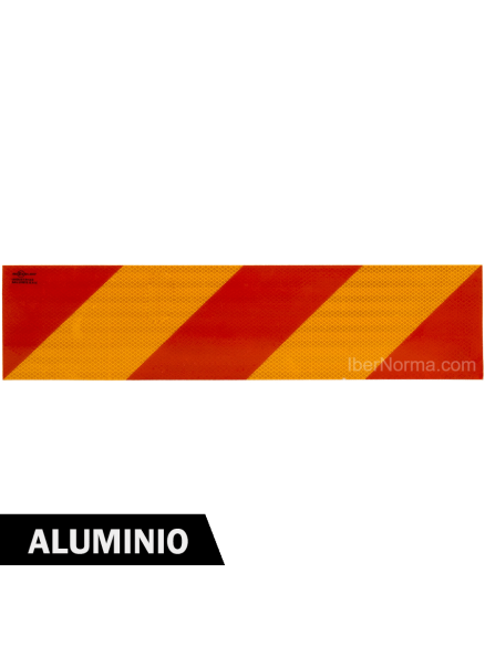 Placa Aluminio V6 Vehículo pesado Izquierda  - 565x140mm homologada - IberNorma