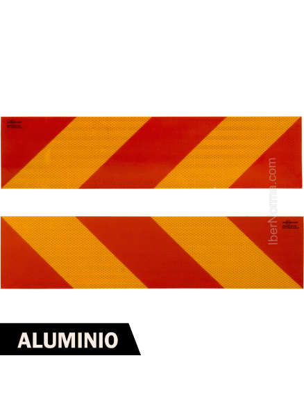 (2ud.) Placas Aluminio V6 Vehículo pesado  - 565x140mm homologada - IberNorma