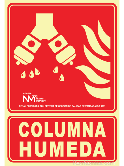 Señal Columna Húmeda - PVC - NMZ (Normaluz)