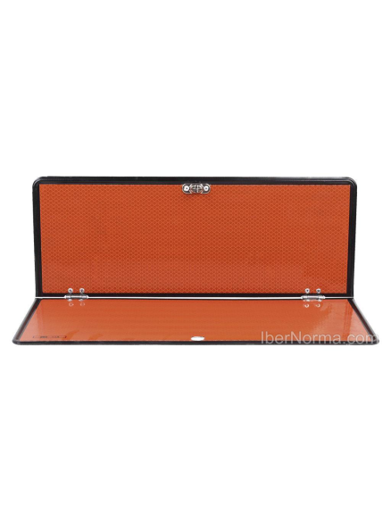 Señal V11 Mercancias peligrosas Plegable ADR Homologada - Aluminio reflectante - IberNorma