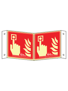 Señal panorámica Pulsador de Alarma (Sólo Pictograma) - PVC - NMZ (Normaluz)