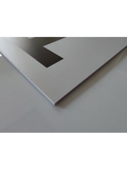 Cartel cuadrado y fondo blanco con número o letra - PVC Forex - IberNorma