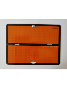 Señal V11 Mercancias peligrosas Plegable ADR Homologada - Aluminio reflectante - IberNorma 2