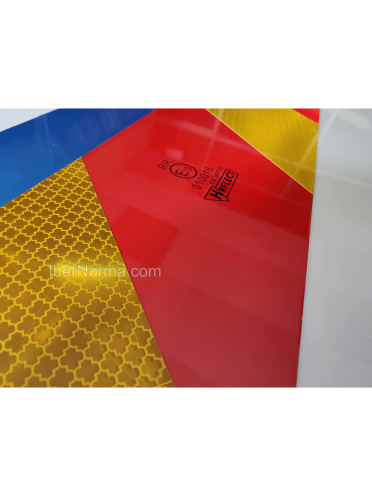 Placa Aluminio V6 Vehículo pesado Derecha  - 565x140mm homologada - IberNorma