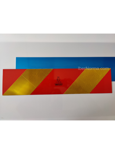 Placa Aluminio V6 Vehículo pesado Izquierda  - 565x140mm homologada - IberNorma