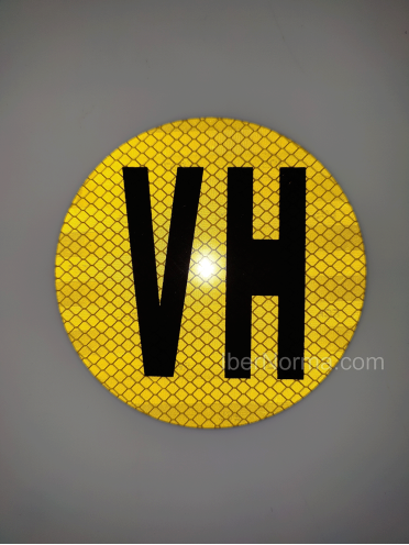 Señal VH Vehículo histórico Homologada - Aluminio Ø118mm reflectante - IberNorma
