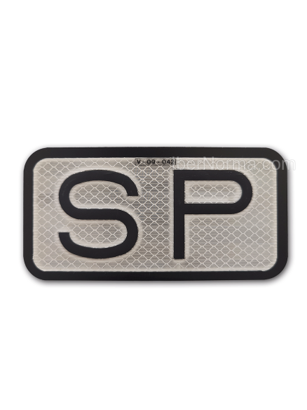 Señal V9 SP Servicio Público - Aluminio reflectante - IberNorma