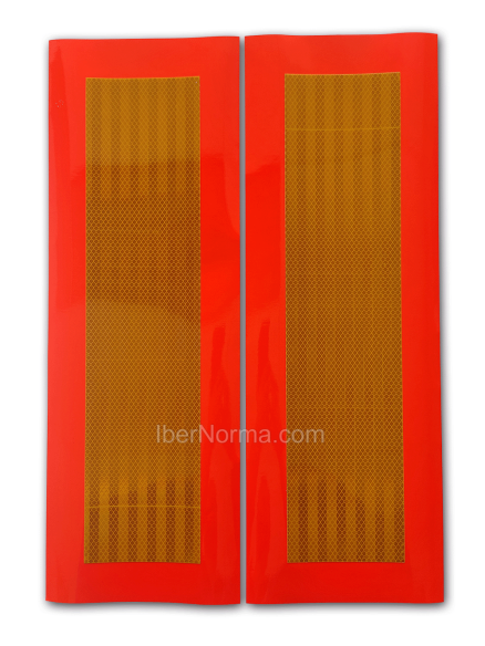 (2ud.) Placas V6 Vehículo largo Adhesiva - 565x195mm homologada - IberNorma (2ud.) Placas V6 Vehículo largo Adhesiva - 565x195mm homologada - IberNorma