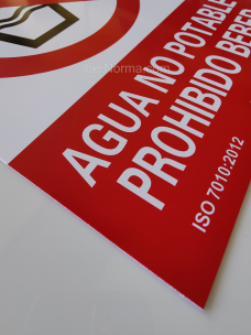 Señal Agua no potable Prohibido beber - PVC - NMZ (Normaluz) 2