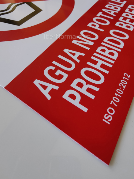 Señal Agua no potable Prohibido beber - PVC - NMZ (Normaluz)