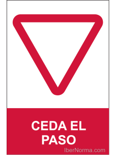 Señal Ceda el paso - PVC - NMZ (Normaluz)