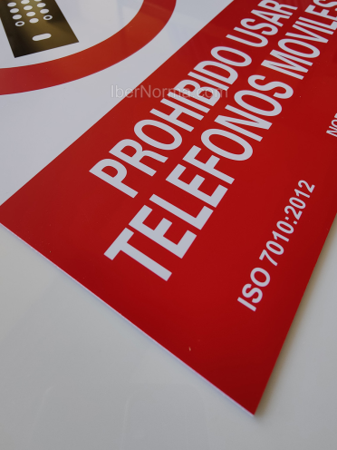 Señal Prohibido usar teléfonos móviles - PVC - NMZ (Normaluz)