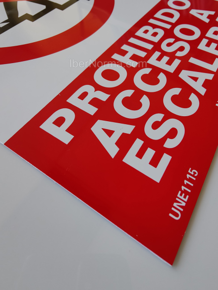 Señal Prohibido acceso a escaleras - PVC - NMZ (Normaluz)