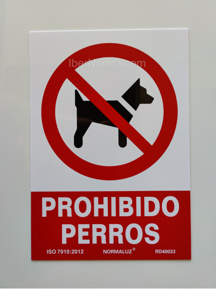 Señal Prohibido perros - PVC - NMZ (Normaluz)
