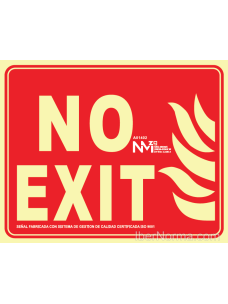 Señal No Exit (Sin Pictograma) - PVC - NMZ (Normaluz)