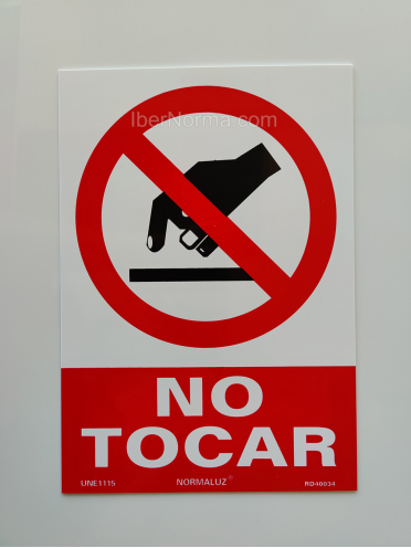 Señal No tocar - PVC - NMZ (Normaluz)