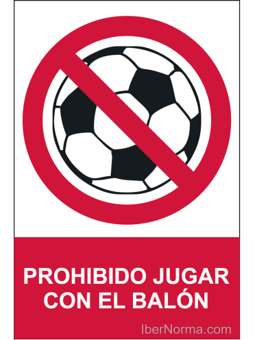 Señal Prohibido jugar con el balón - PVC - NMZ (Normaluz)