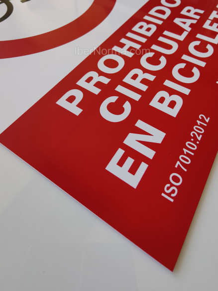 Señal Prohibido circular en bicicleta - PVC - NMZ (Normaluz)