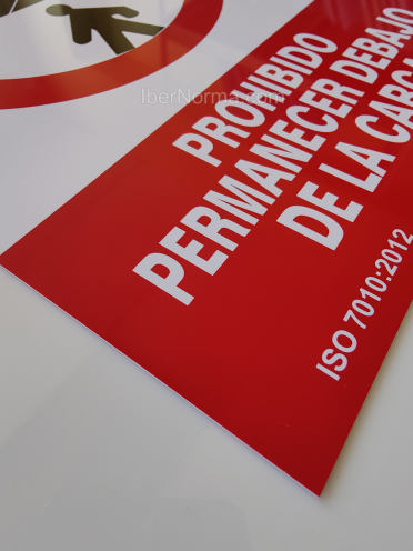 Señal Prohibido permanecer debajo de la carga - PVC - NMZ (Normaluz)