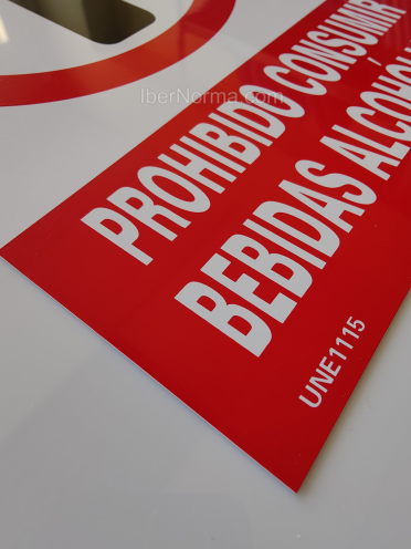 Señal Prohibido consumir bebidas alcohólicas - PVC - NMZ (Normaluz)