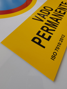 Señal Vado permanente - PVC - NMZ (Normaluz) 2