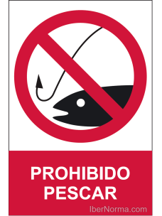 Señal Prohibido pescar - PVC - NMZ (Normaluz)