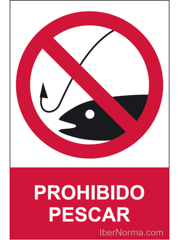 Señal Prohibido pescar - PVC - NMZ (Normaluz)