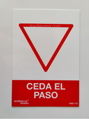 Señal Ceda el paso - PVC - NMZ (Normaluz)