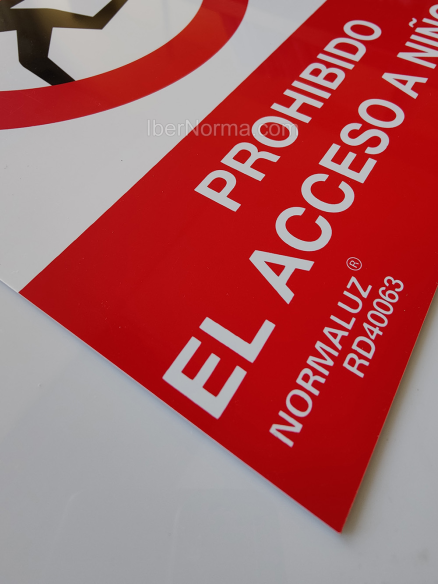 Señal Prohibido el acceso a niños - PVC - NMZ (Normaluz)