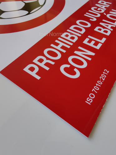 Señal Prohibido jugar con el balón - PVC - NMZ (Normaluz)