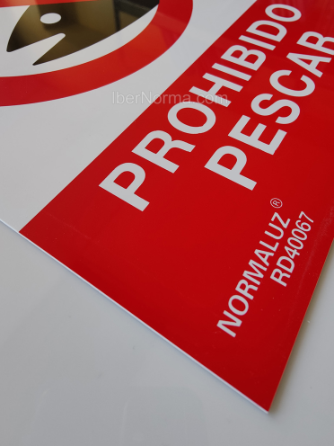 Señal Prohibido pescar - PVC - NMZ (Normaluz)