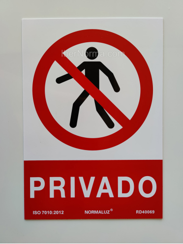 Señal Privado - PVC - NMZ (Normaluz)