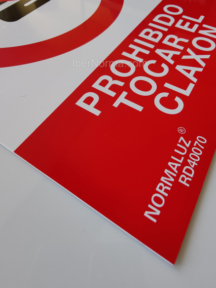 Señal Prohibido tocar el claxon - PVC - NMZ (Normaluz)