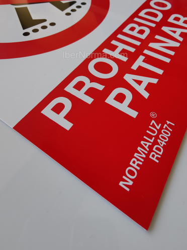 Señal Prohibido patinar - PVC - NMZ (Normaluz)