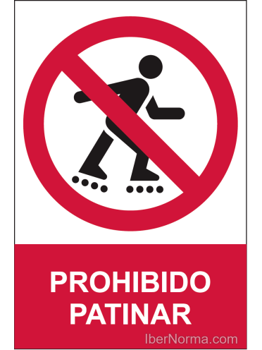 Señal Prohibido patinar - PVC - NMZ (Normaluz)