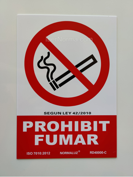 Senyal Prohibit fumar (Català - Catalán) - PVC - NMZ (Normaluz)