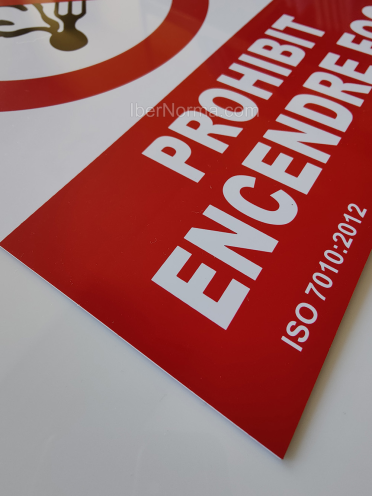 Senyal Prohibit encendre foc (Català - Catalán) - PVC - NMZ (Normaluz)