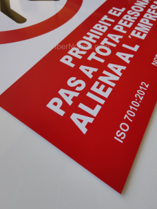 Senyal Prohibit el pas a tota persona aliena a l'empresa (Català - Catalán) - PVC - NMZ (Normaluz) 2