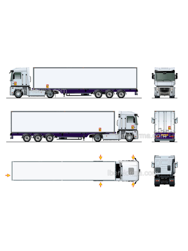 Pegatinas "Attention Angles morts" para Camión (Ángulos muertos) - 3 unidades
