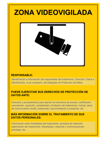 Cartel adhesivo - Zona videovigilada - NMZ (Normaluz)