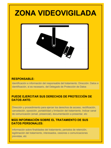 Cartel adhesivo - Zona videovigilada - NMZ (Normaluz)