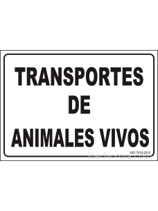 Cartel adhesivo - Transportes de animales vivos - NMZ (Normaluz) 2
