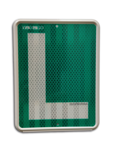 Señal V13 Placa L conductor novel 100% Homologada con 2+1 ventosas incluidas de alta adherencia - PVC Reflectante - IberNorma
