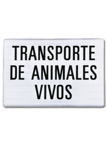 Señal Reflectante - Transportes de animales vivos - Aluminio 30x20cm - IberNorma