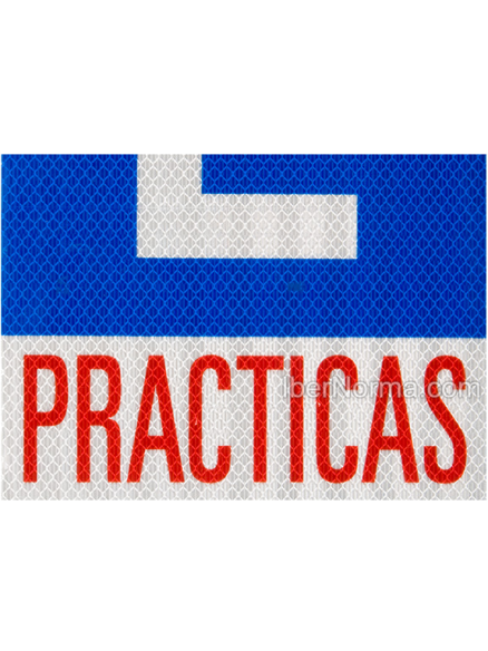 Señal V14 Placa aprendizaje de conducción Homologada - Aluminio 20x30cm reflectante - IberNorma