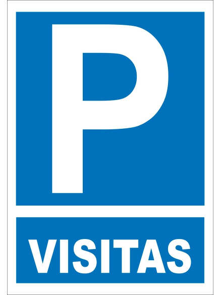 Señal de Parking Visitas PVC Cartel de reserva de aparcamiento o estacionamiento para visitas o clientes