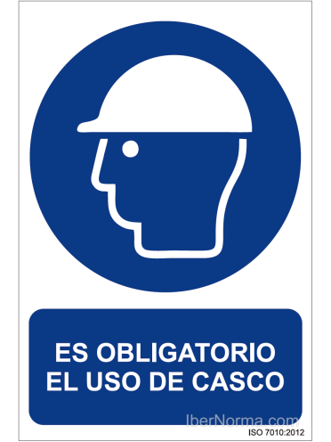 Señal Es obligatorio el uso de casco - PVC - NMZ (Normaluz)