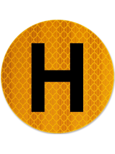 Señal H Pegatina Exterior Vehículo histórico Homologada para España. Vinilo adhesivo Reflectante 60mm
