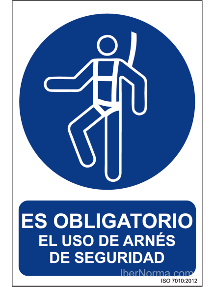 Señal Es obligatorio el uso de arnés de seguridad - PVC - NMZ (Normaluz)