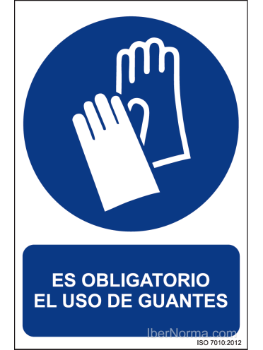Señal Es obligatorio el uso de guantes - PVC - NMZ (Normaluz)